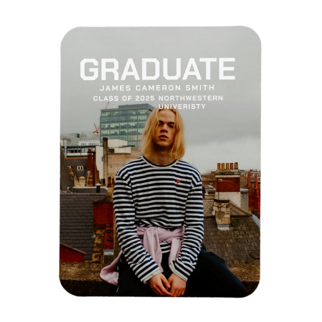 BOLD FULL BLEED PORTRAIT MINIMAL SINGLE PHOTO MAGNET (Vertical)