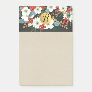 Bold Funky Colourful Floral Dark Modern Vintage Post-it Notes
