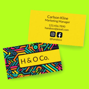 Bold Funky Pattern Business Card