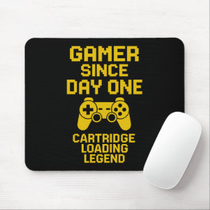 Bold Gamer Dad Design – Yellow Controller Art Mouse Mat
