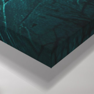 Bold Geometric Abstract Art – Textured Teal, Orang Canvas Print