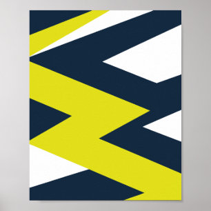 Bold Geometric Abstract Pattern Poster