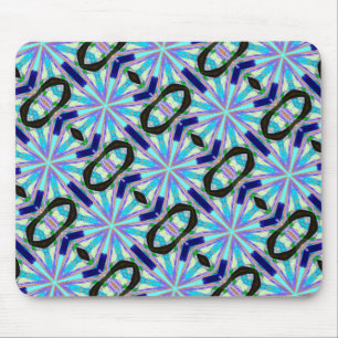 bold geometric blue black design mousepad