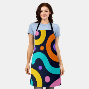 Bold Geometric Circles Apron