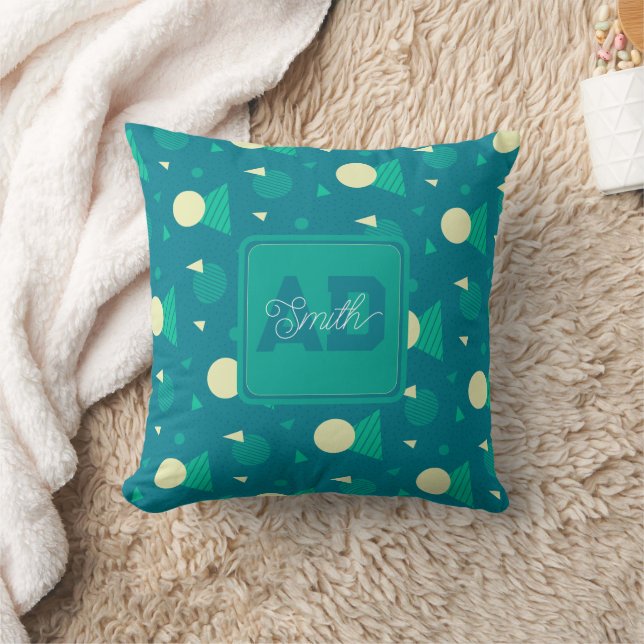 Bold Geometric Custom Pillow For Boy Baby Shower (Blanket)