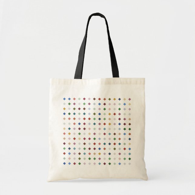 Bold Geometric Diamond Array Fashion Accessory Pat Tote Bag (Front)