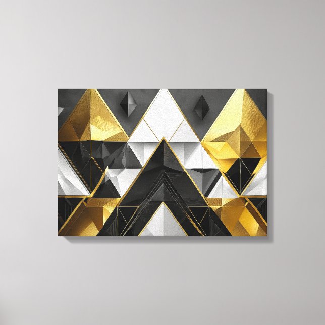 Bold Geometric Elegance Canvas Print (Front)