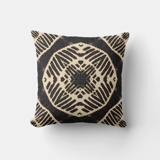 Bold geometric modern pattern boho cushion (Front)