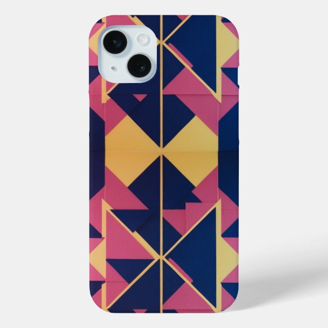  Bold Geometric Pattern– Apple iPhone 15 Plus Case (Back)