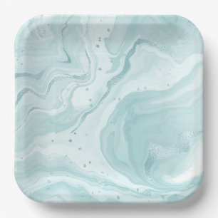 Bold Geometric Patterns on Square Paper Plates