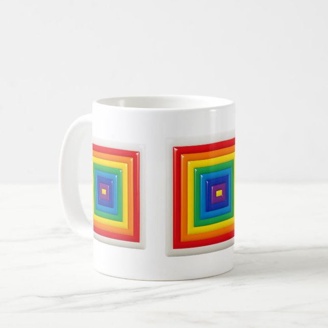  Bold Geometric Pop Art Coffee Mug (Front Left)