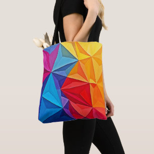 Bold Geometric Prism Abstract Art Tote Bag