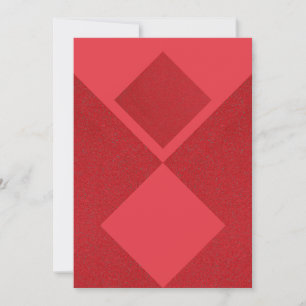 Bold Geometric Tomato Red Flat Card – Customisable