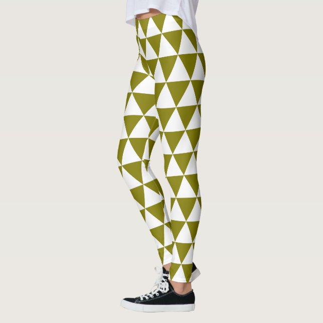 Bold Geometric Triangle Leggings (Left)