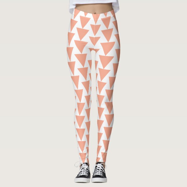 Bold Geometric Triangle Leggings (Front)