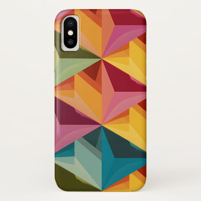 Bold Geometric Triangle Pattern  Case-Mate iPhone Case (Back)