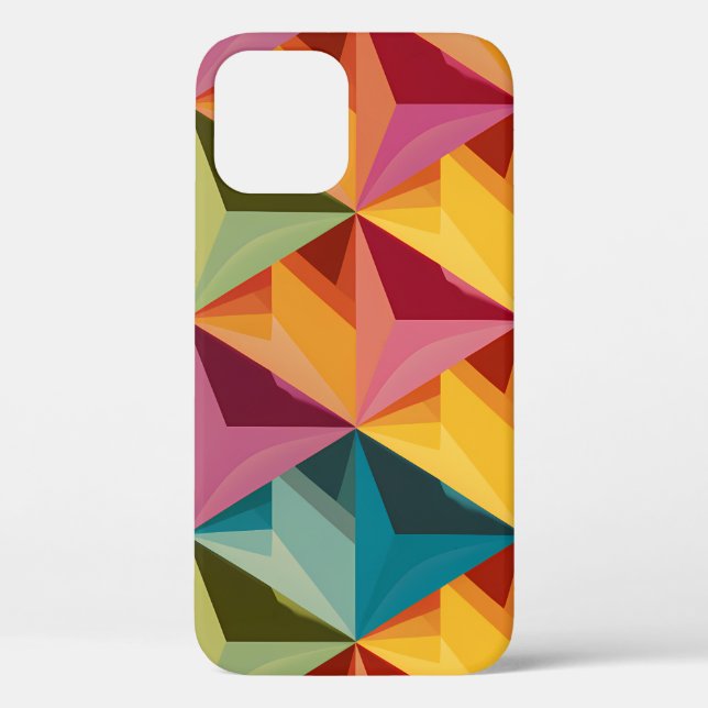 Bold Geometric Triangle Pattern  Case-Mate iPhone Case (Back)