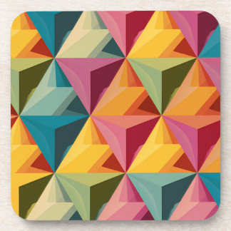 Bold Geometric Triangle Pattern Coaster