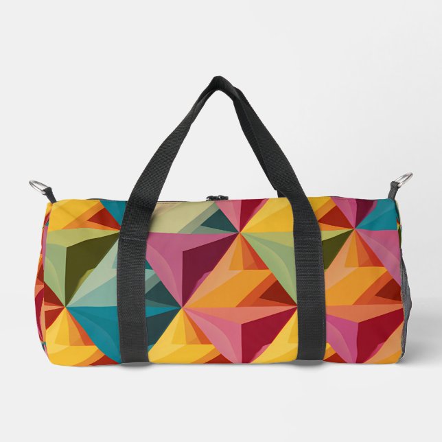 Bold Geometric Triangle Pattern  Duffle Bag (Front)