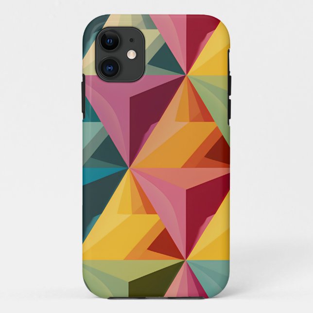 Bold Geometric Triangle Pattern IPhone Case (Back)