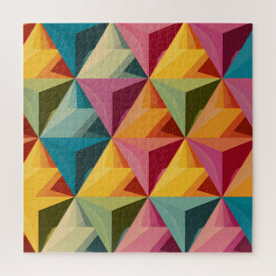 Bold Geometric Triangle Pattern  Jigsaw Puzzle