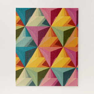 Bold Geometric Triangle Pattern  Jigsaw Puzzle