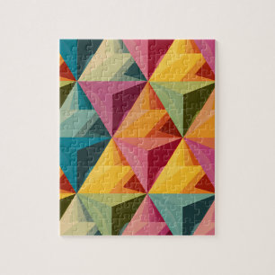 Bold Geometric Triangle Pattern  Jigsaw Puzzle