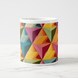 Bold Geometric Triangle Pattern  Large Coffee Mug