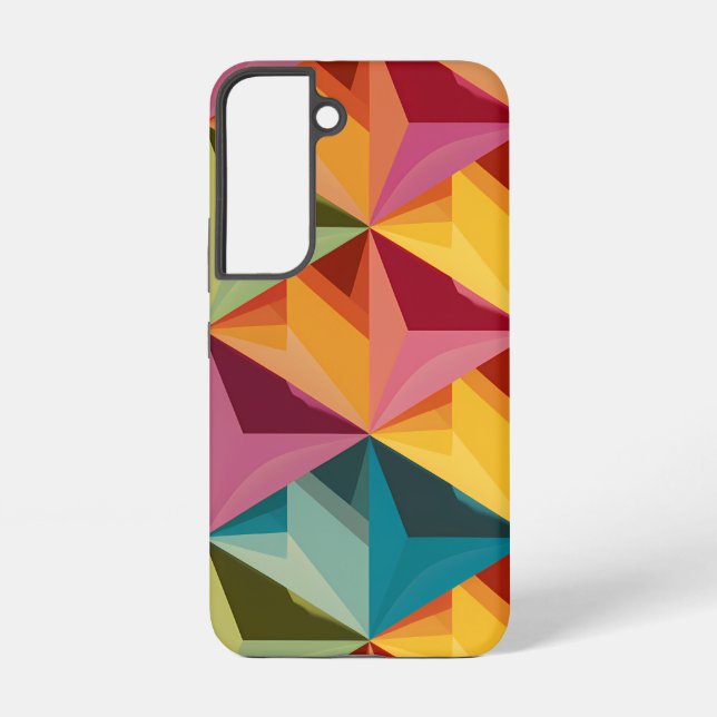 Bold Geometric Triangle Pattern  Samsung Galaxy S22 Case (Back)