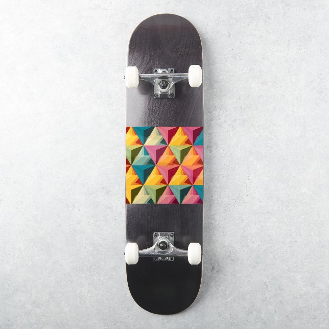 Bold Geometric Triangle Pattern Sticker (Skateboard)