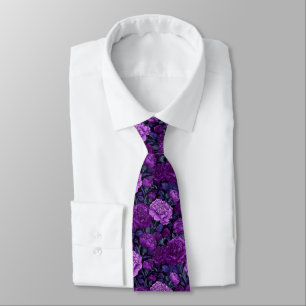 Bold Gift For Boyfriend Carnation Floral Tie