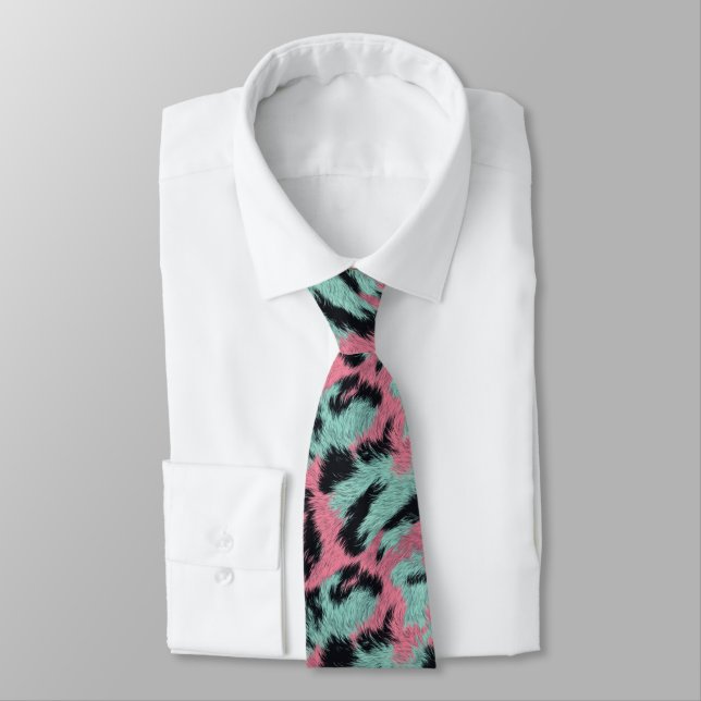 Bold Gifts For Father Tiger Print Tie (Tied)