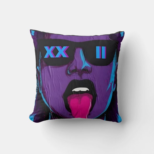 bold girl throw pillow (Front)