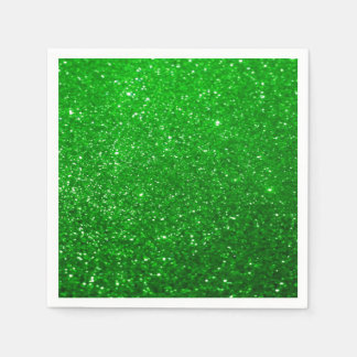 Bold Glitter Background - Green Napkin