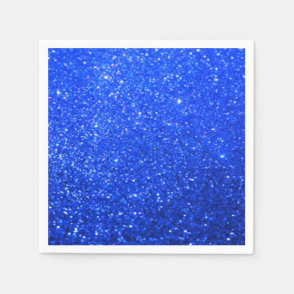 Bold Glitter Background - Royal Blue Napkin