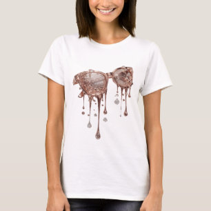 Bold Gold ABSTRACT ART Fashion Print T-Shirt