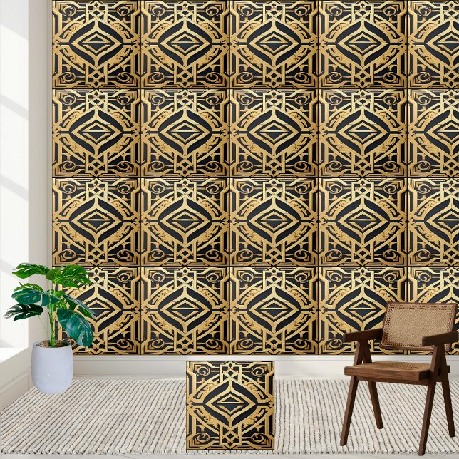 Bold Gold and Black Mosaic Greek Tiles (Creator Uploaded)