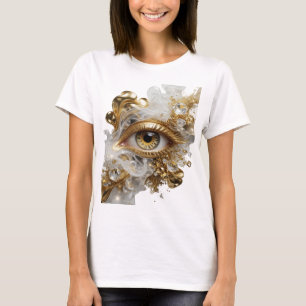 Bold Gold GOLDEN EYE 3D Text Art T-Shirt