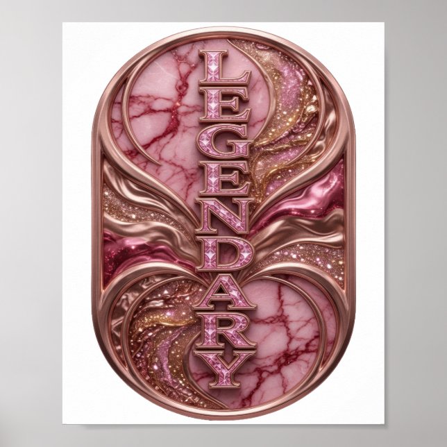 Bold Gold LEGENDARY Bold Design Poster (Front)