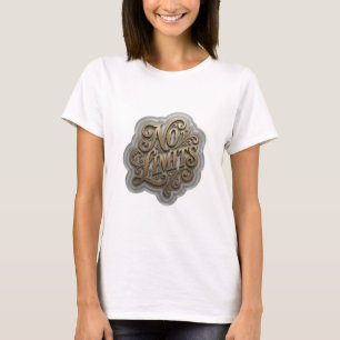 Bold Gold NO LIMITS Print T-Shirt