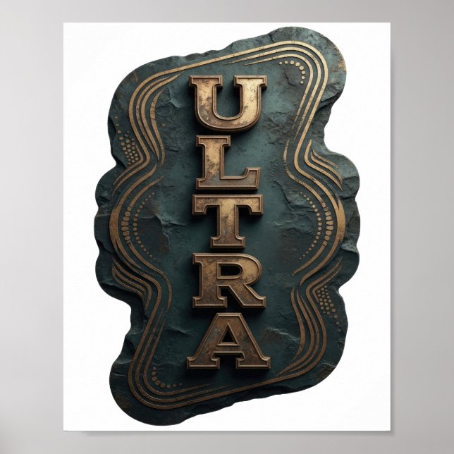 Bold Gold ULTRA Bold Design Poster (Front)
