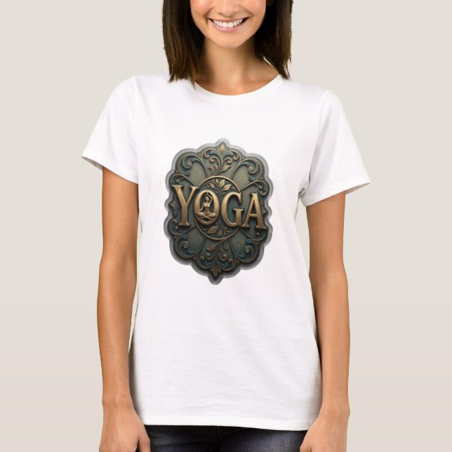 Bold Gold YOGA Graphic Tee (Front)