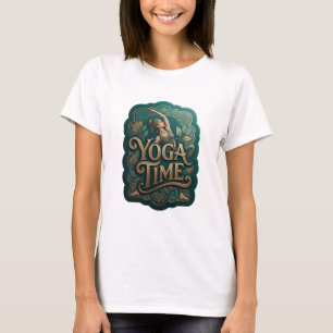 Bold Gold YOGA TIME Custom Tee