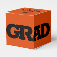 Bold GRAD Black and Orange Graduation Party