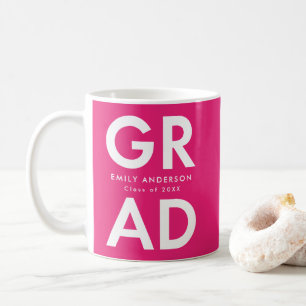 Bold Grad Hot Pink Graduation Coffee Mug