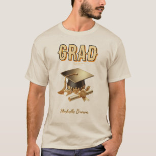 Bold grad modern trendy graduation personalised T-Shirt
