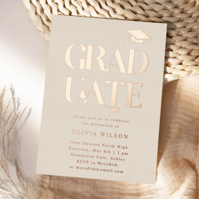 Bold Graduate Graduation Party Cream (Creator Uploaded)