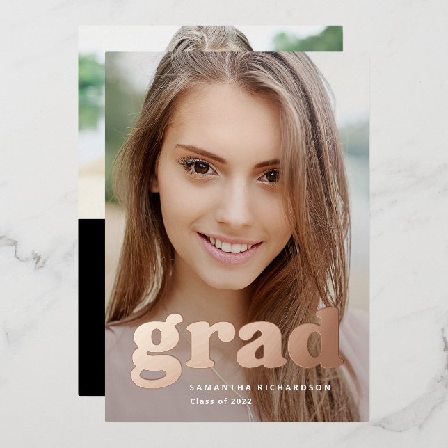 Bold Graduate | Modern Two Photo 2022 Graduation (Front/Back)