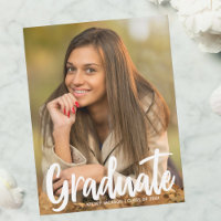 Bold Graduate Photo Modern Script Overlay