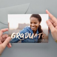 Bold graduate simple cool two photo graduation